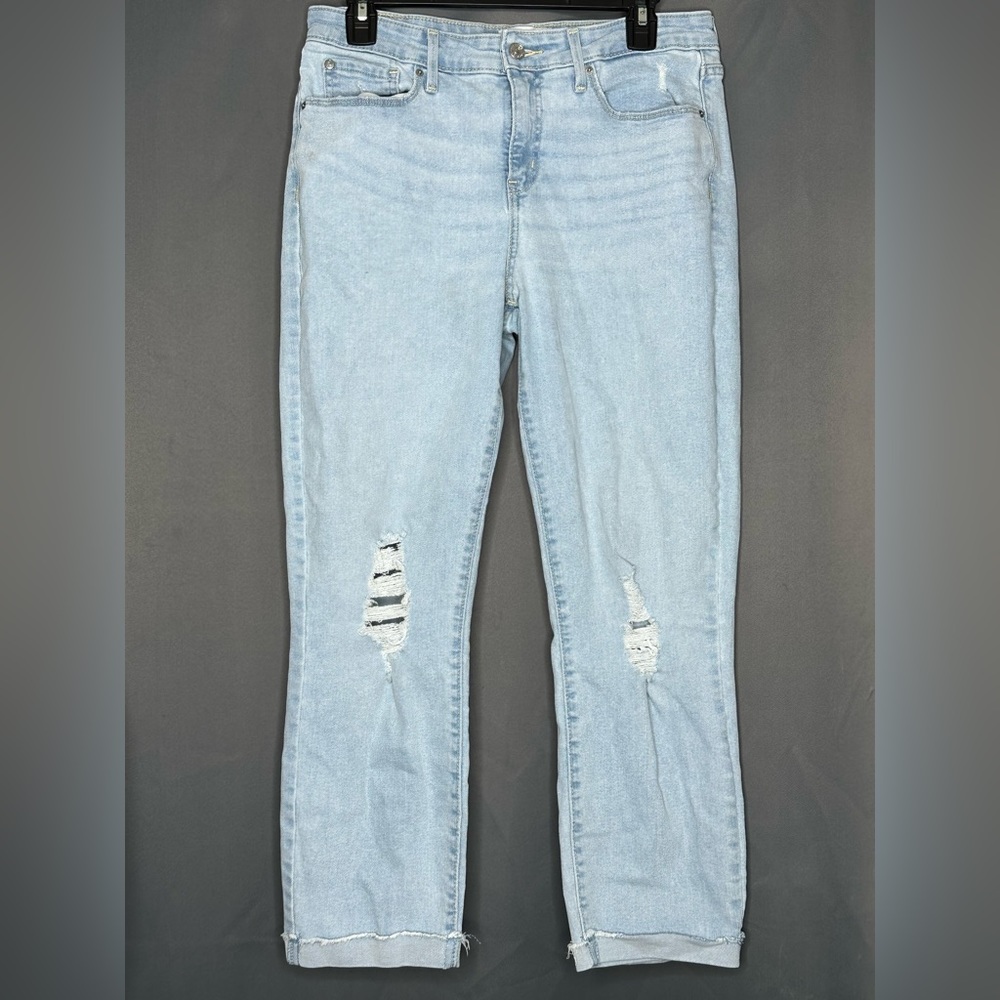 Women's Levi's® Boyfriend Jeans Mid-rise sits above the hip